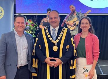 Citizenship Ceremony Parramatta Australia Day 2025 - The Hon Alex Hawke MP, Lord Mayor Cr Martin Zaiter and Monica Tudehope MP