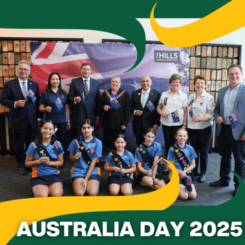 2025 Australia Day Citizenship Ceremony @ The Hills Shire Council with Castle Hill Girl Guides